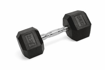 Kubisport Enoročna šesterokotna hanta HEX 22,5 kg gumirana