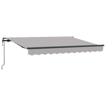 Vidaxl Retraktilna tenda Svetlo siva 250 x 200 cm blago