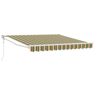 Vidaxl Senčnik Zelena in Rumena 300 x 250 x 165 cm Poliester