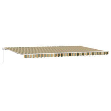 Vidaxl Retraktilna tenda večbarvno 600 × 350 cm Poliester in aluminij