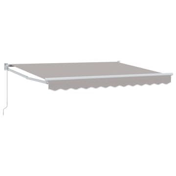 Vidaxl Vlečna tenda Svetlo siva 2,5 x 2 m 100% poliester in aluminij