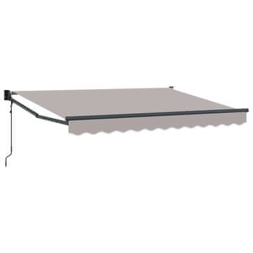 Vidaxl Električni zložljiv senčnik Svetlo siva 3,5 x 2 m