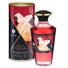 Shunga Afrodizično grelno olje Shunga - Sparkling Strawberry Wine, 100 ml
