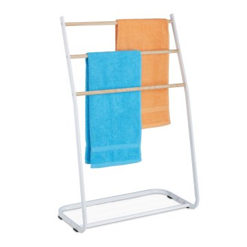 Northix Stoječi kovinski obešalnik za brisače, prenosna rešitev za kopalnico in spalnico