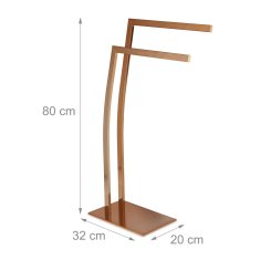 Northix Stojalo za brisače WIMEDO iz nerjavečega jekla z dvema palicama