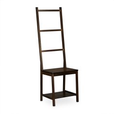 Northix Večnamenski obešalnik za brisače in stojalo za oblačila iz temno rjavega bambusa