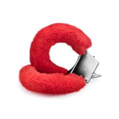 Crushious Kosmate lisice za zapestja Crushious - Love Cuffs, rdeče