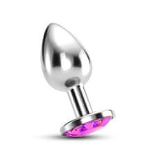 Crushious Analni čep Crushious - Bijou, z roza kristalom, medium