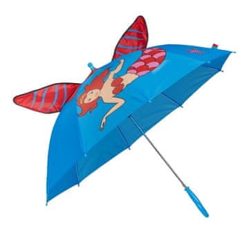 Northix Otroški dežnik "Mermaid" s 3D plavutjo – vodoodbojen in lahek