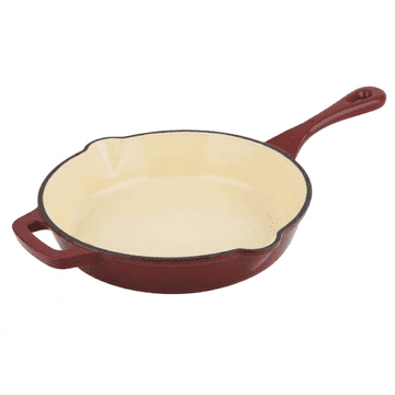 CS Kochsysteme Litoželezna ponev z emajlirano površino ALPEN 26 cm rdeča CS-078041