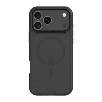 Tactical Asphalt MagForce silikonski ovitek za iPhone 17 Pro Max / iPhone 18 Pro Max - prozorno črn
