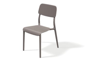 Prosperplast Plastični stol RIMO 47,5 × 55,5 × 84 cm, zemeljsko rjav