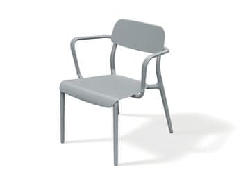 Prosperplast Plastični naslanjač RIMO 620x625x748 mm, siv