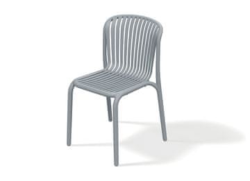 Prosperplast Stol BRENE, siv, plastičen, 53 x 52 x 82,5 cm
