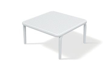 Prosperplast Klubska mizica BRENE 79,5 × 79,5 × 40,5 cm, bela, plastična