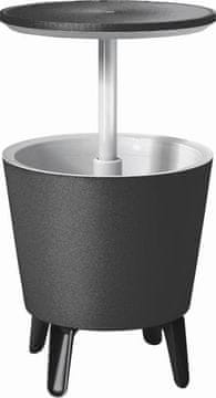 KETER Keter Cool Bar vrtna miza z vgrajenim hladilnim predalom, antracit/bela 57–84,5 cm