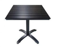 CASARREDO Vrtna garnitura Dortmund+Essen (miza 69x69 cm + 2 stola), črna/antracit