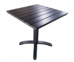 CASARREDO Vrtna garnitura Dortmund+Essen (miza 69x69 cm + 2 stola), črna/antracit