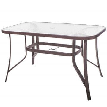Springos Zunanji Vrtni Miza 120x70 cm, Rjav, SPRINGOS TOSCANA GF0076