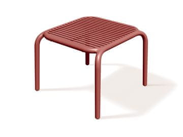 Prosperplast Odlagalna mizica BRENE 54,5 × 53,5 × 41,5 cm, retro rdeča, plastika