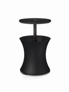 KETER Vrtna miza Keter Cool Bar Rattan, grafitna