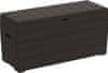 Duramax Durabox plastični vrtni shranjevalni zaboj 270 l, 117×45×56 cm, rjav