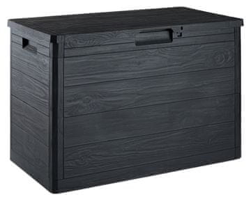 TOOMAX WOODYS Plastična Vrtna Skladiščna Škatla 160L - Grafitni Design