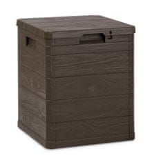 TOOMAX WOODYS Plastični Vrtni Zaboj z Imitacijo Lesa, 90L, Rjava