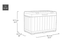 KETER BIOS MIDI LOW Plastična Omara 57x82.3x45 cm, Nastavljiva polica, Siva