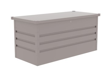 G21 Vrtna kovinska shranjevalna skrinja G21 Denver 400 L, siva, z zaklepanjem