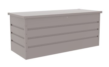 G21 Vrtna kovinska shranjevalna skrinja G21 Denver 770 L, siva, z zaklepom