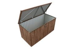 Duramax Vrtna kovinska shranjevalna skrinja Duramax 195×91×94 cm, 1450 l, dekor hrast