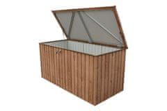 Duramax Vrtna kovinska shranjevalna skrinja Duramax 195×91×94 cm, 1450 l, dekor hrast