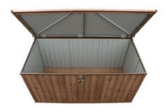 Duramax Vrtna kovinska shranjevalna skrinja Duramax 195×91×94 cm, 1450 l, dekor hrast