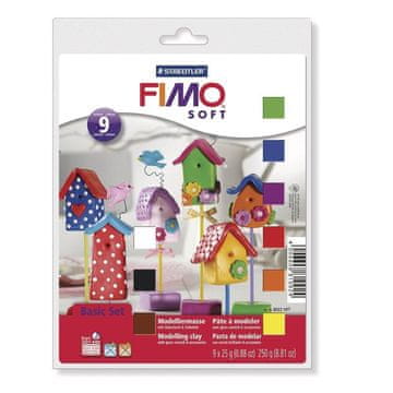 Rayher.	 FIMO Soft set Basic (9x25g, modelirka, podloga)