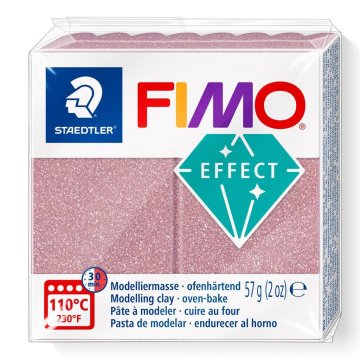 Rayher.	 FIMO Effect Glitter 57g, 212 rose gold