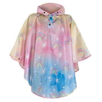 BAAGL Zunanji dežni plašč pončo Unicorn velikost. XS (90 -110 cm)