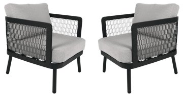 Rojaplast EDINBURGH DUO aluminijasti naslanjači z oblazinjenjem (2 kosa)