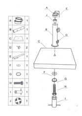 Dimenza Vrtna garnitura Madrid antracit 4x zložljiv stol, okrogla miza 75 cm, senčnik 180 cm