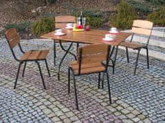 eoshop Leseni vrtni set WEEKEND 1: miza + 4 stogljivi stoli