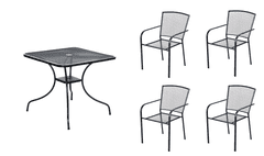 eoshop Kovinski vrtni set Eoshop 19: miza + 4 zložljivi stoli (stogljivi)