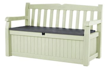 KETER Vrtna klop Keter Eden Garden Bench z zabojem 265 L, bež, nosilnost 350 kg