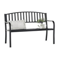 eoshop Vrtna klop VENDA, črna jeklena, 127 x 60 x 85 cm, nosilnost 170 kg