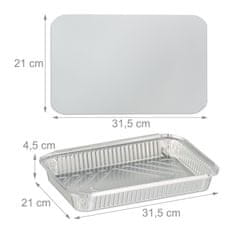 Northix Set 25 Aluminijastih Kalupov s Pokrovi, Vsestranski za Kuhanje in Peko