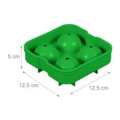 Northix Set 2 Silikonskih Modelčkov za Ledenice, Velike Okrogle Kocke