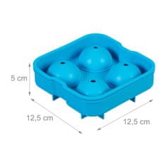 Northix Set 2 Silikonskih Modelčkov za Ledenice, Velike Okrogle Kocke