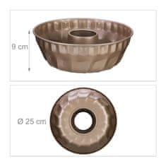 Northix Model za Biskvit 25 cm, Bež Kovinska Barva, Premaz proti Prijemanju