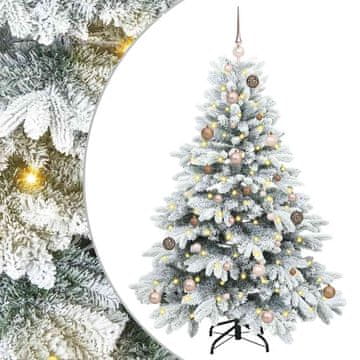 Vidaxl Umestno božično drevo med 150 LED Bela 150 cm PE in PVC