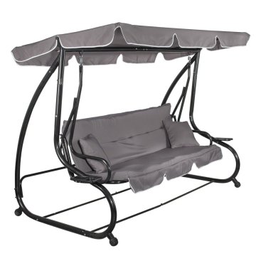 Springos Vrtna gugalnica SPRINGOS LINDA s strehami, 4-sedežna, siva