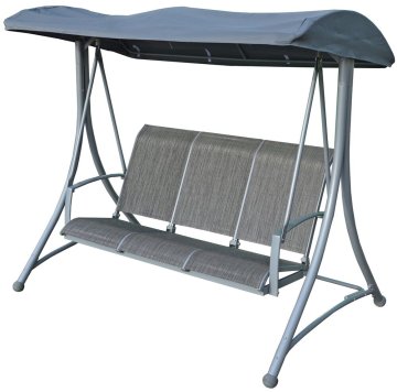 Rojaplast Kovinska vrtna gugalnica HOLLYWOOD, siva, za 3 osebe